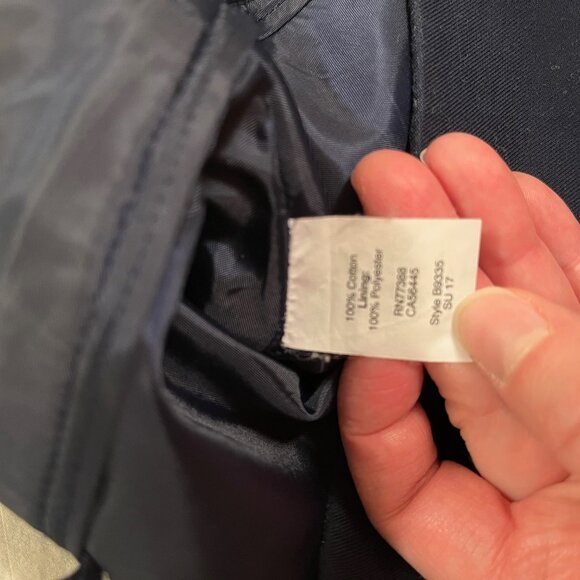 J.Crew Navy Mini Skirt Size 12 100% Cotton - Picture 4 of 6